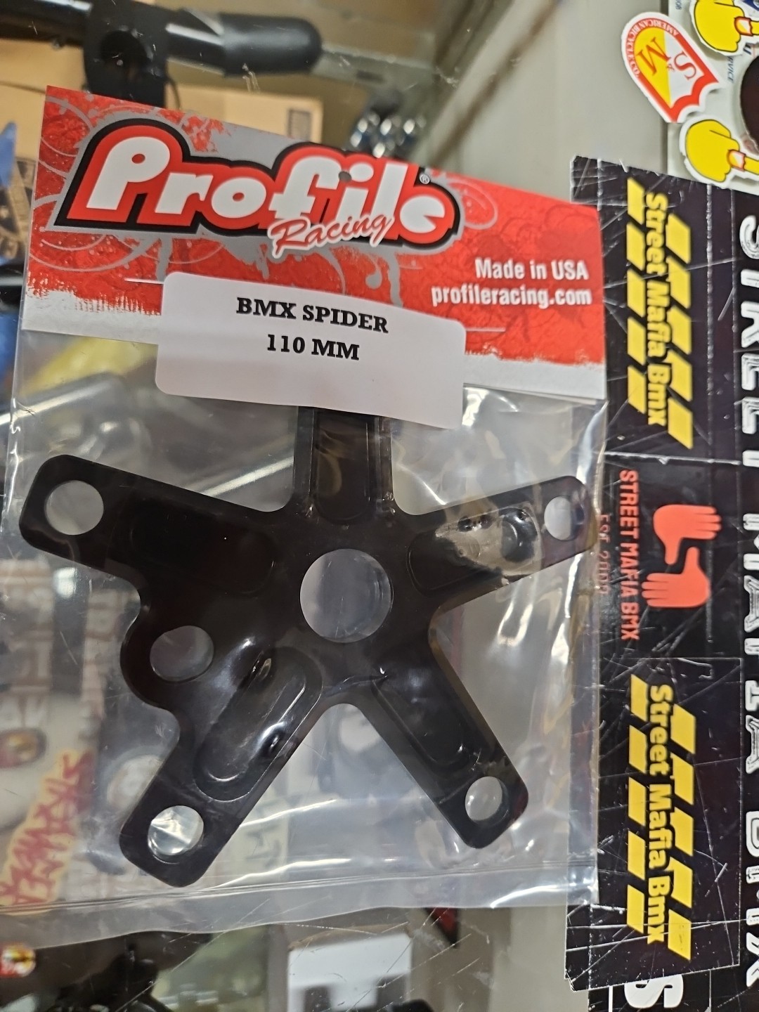 PROFILE Bolt On Black 5-BOLT 110 BMX BIKE CHAINRING SPIDER 19mm USA SE Haro new