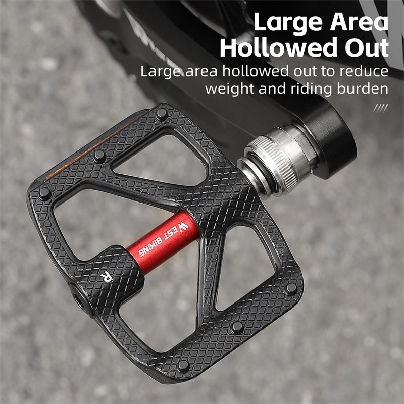 WEST BIKING Quick Release 3 Bearings Reflective Folding Bike Pedals a Pair