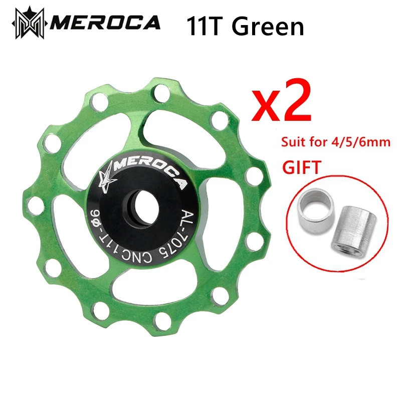 MEROCA 2Pcs MTB Bike Jockey Wheels 11T 13T 8-11 Speed Shimano SRAM Pulley