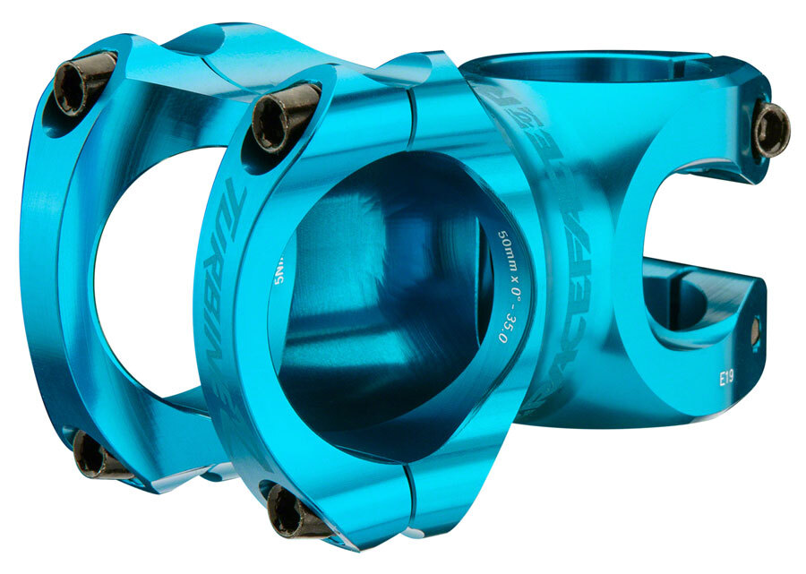 RaceFace Turbine R 35 Stem – 50mm, 35mm Clamp, +/-0, 1 1/8″, Turquoise