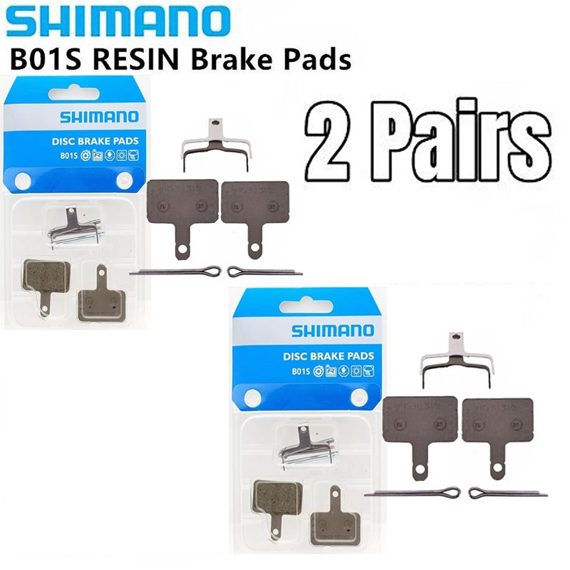 2 pair Shimano B01S Resin Disc Brake Pads For M315 M355 M395 M465 Acera Alivio