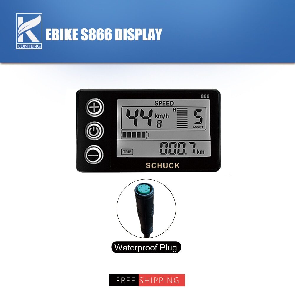 E-bike 866 LCD Display Female Plug for 8Fun Mid Drive Motor BBS01 BBS02 BBSHD