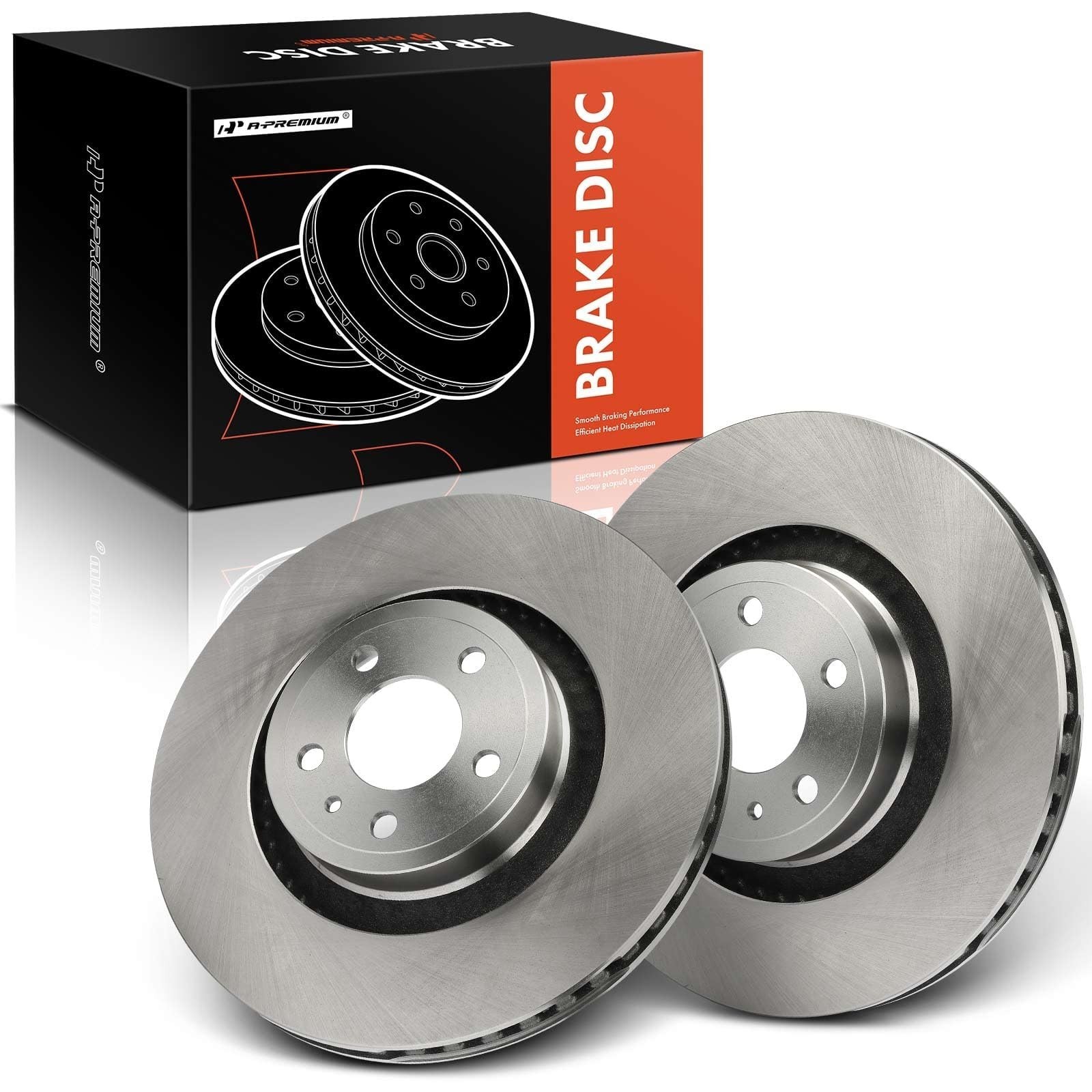 A-Premium 13.86 inch (352mm) Front Vented Disc Brake Rotors Compatible with S…