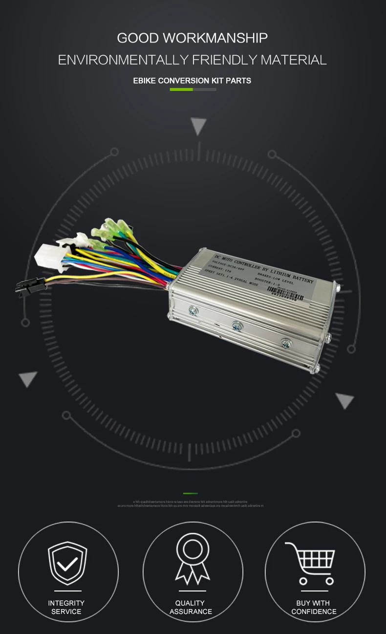 E-bike 17A Sinewave Three-Mode Controller SM Connector 36V 48V 250W 350W Motor