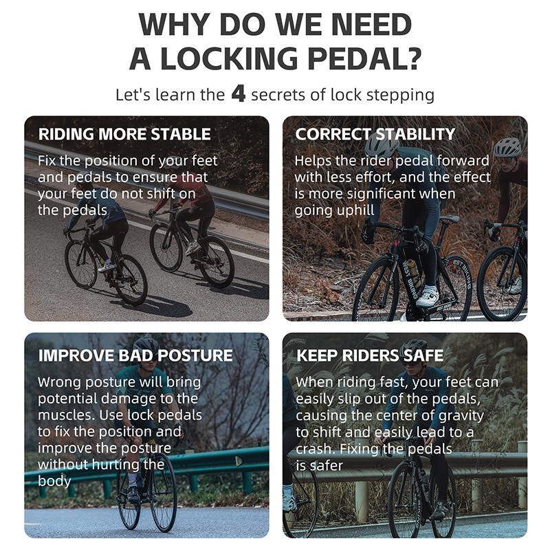 Bike Self-locking Pedals Cycling Clipless Pedals Aluminum Cleats SPD Pedals