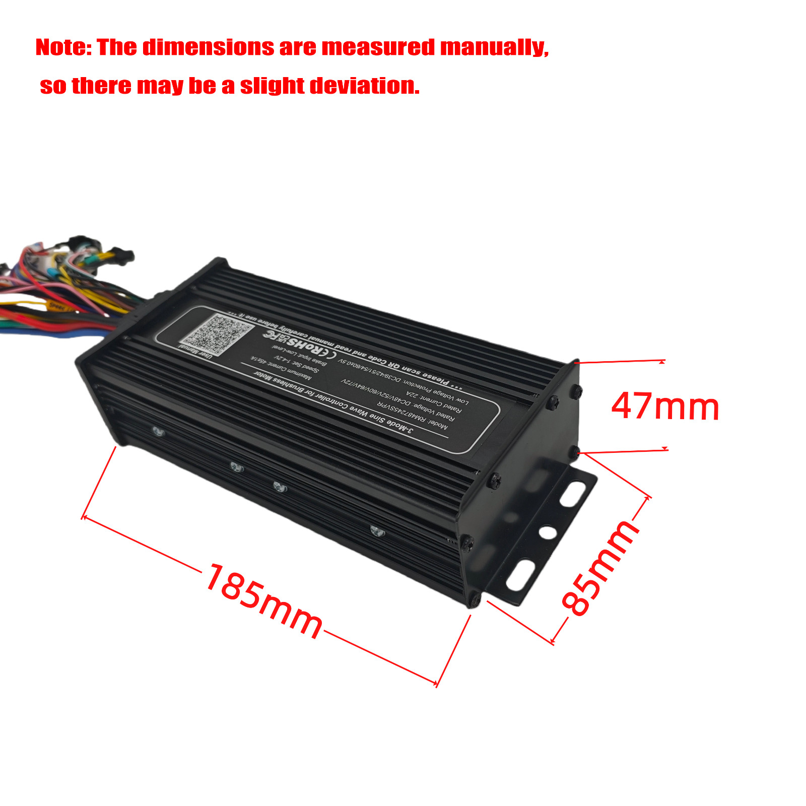 Electric Bike 48V 52V 60V 72V 1500W-3000W 45A 3-mode Sine Wave Ebike Controller