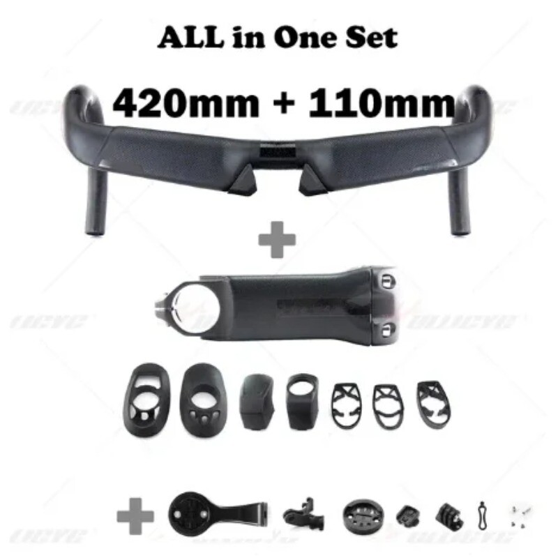 Carbon Aerofly Integrated Handlebars Matte 31.8*400/420/440mm Bicycle Accessorie