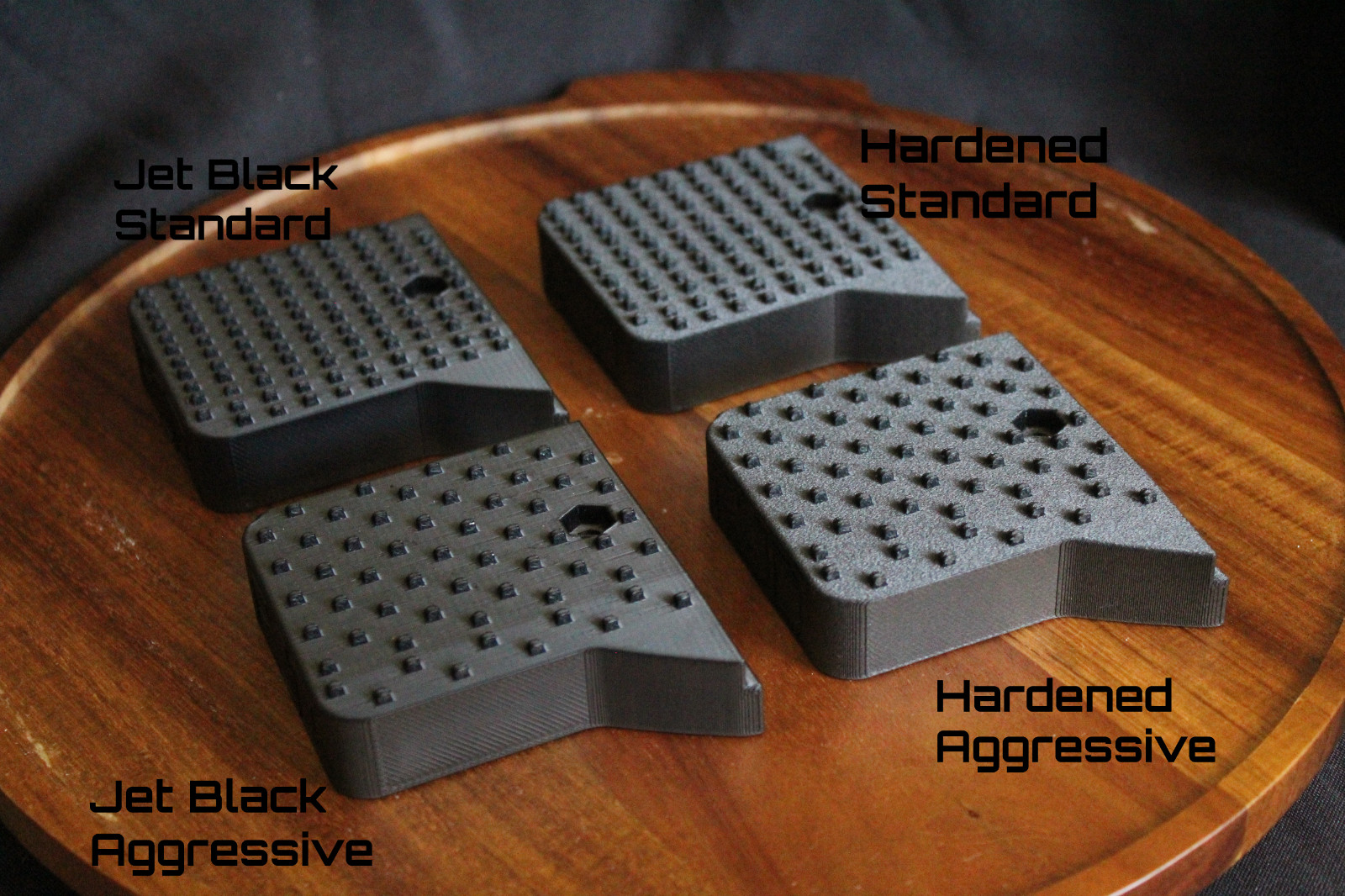 Stacyc 12e/16e Hardened Wide Foot Pegs RJD Standard Grip Set
