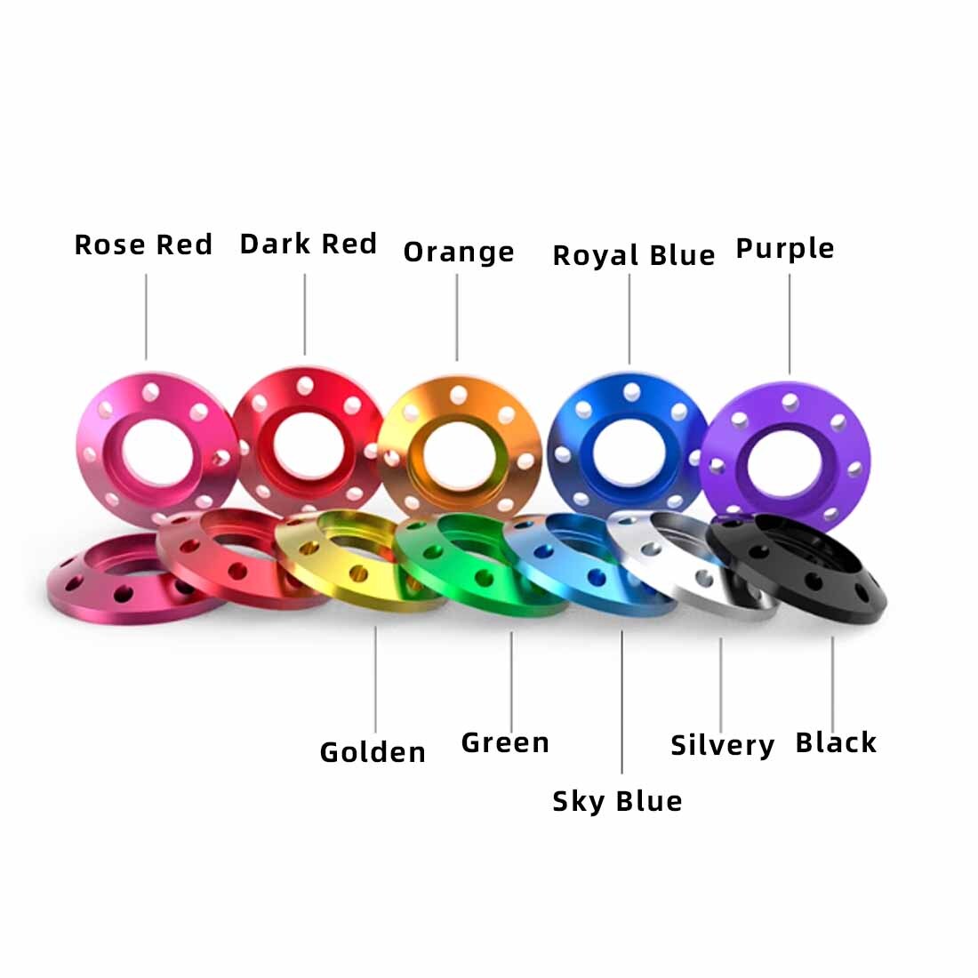 M6 M8 Aluminum Alloy Washer Pedal Titanium Drilled Spacer Gaskets for Motorcycle