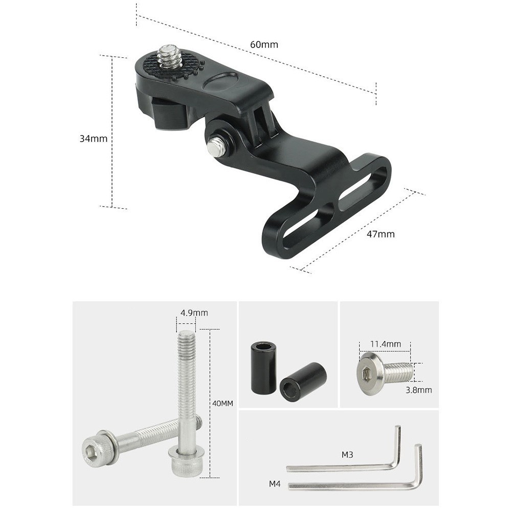 Sturdy Aluminum Alloy Bike Headlight Lamp Bracket for Secure Attachment