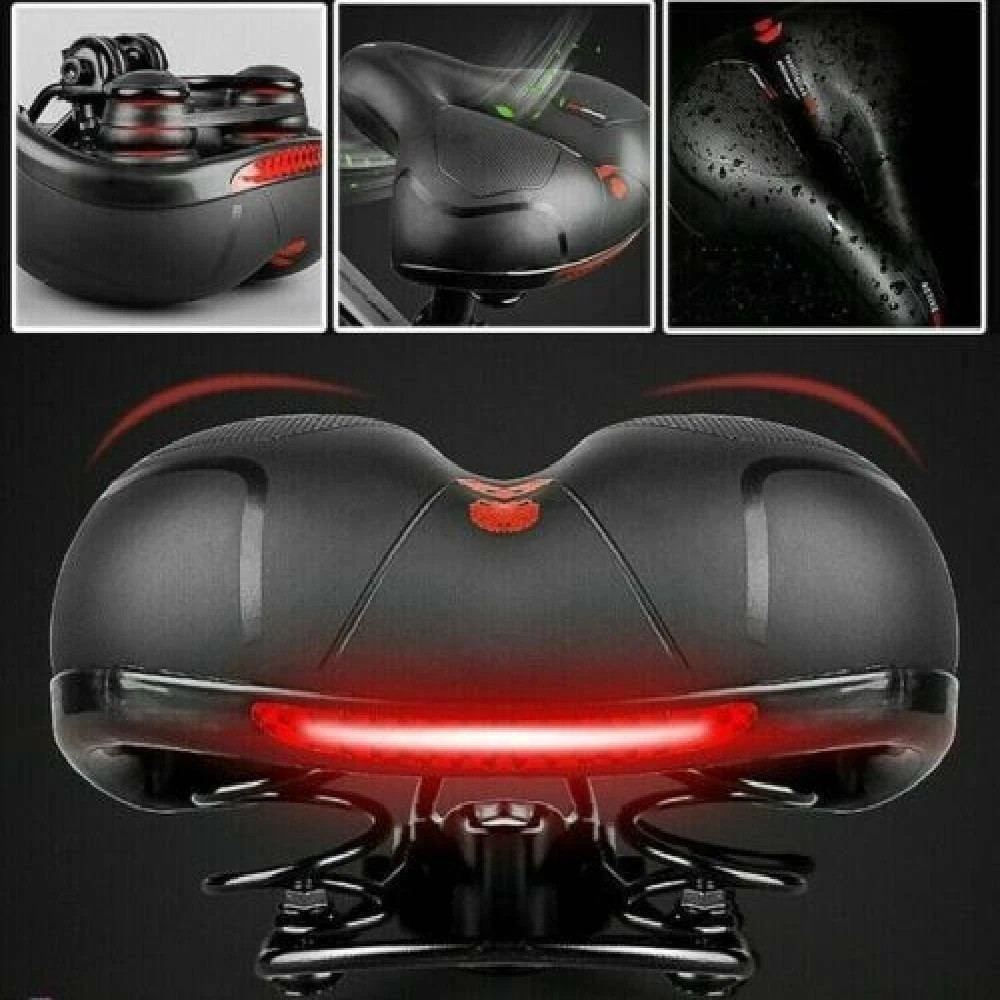Extra Wide Big Bum Bike Bicycle Saddle Seat Gel Cushion Sporty Soft Comfort Pad