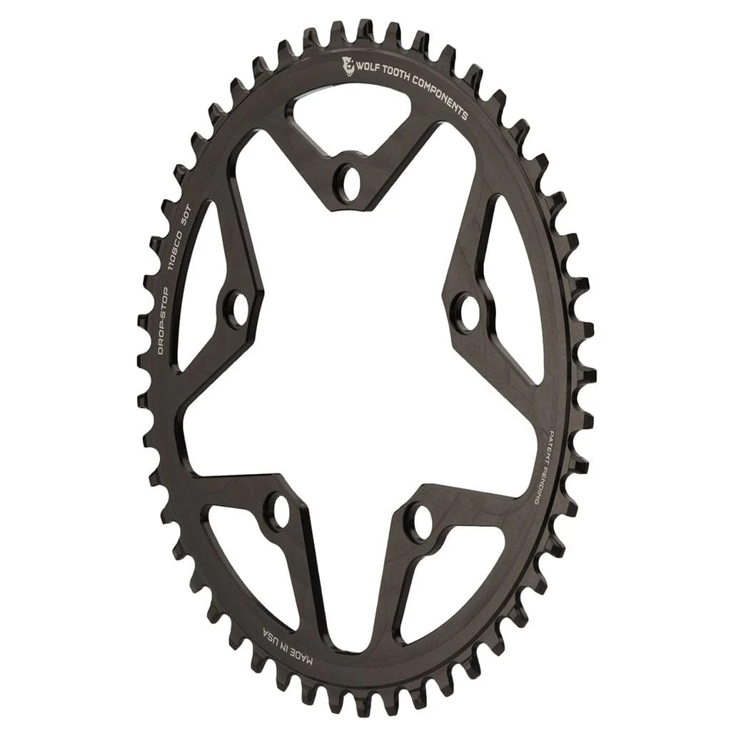 Wolf Tooth Chainring 52t 110 BCD 5-Bolt 10/11/12-Speed Alloy Cyclocross & Road