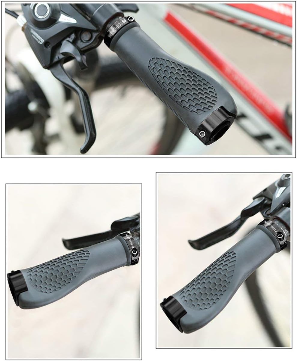 Ergonomic Bike Grips – Widen Holding Rubber Grips with Aluminum LockGrips for…