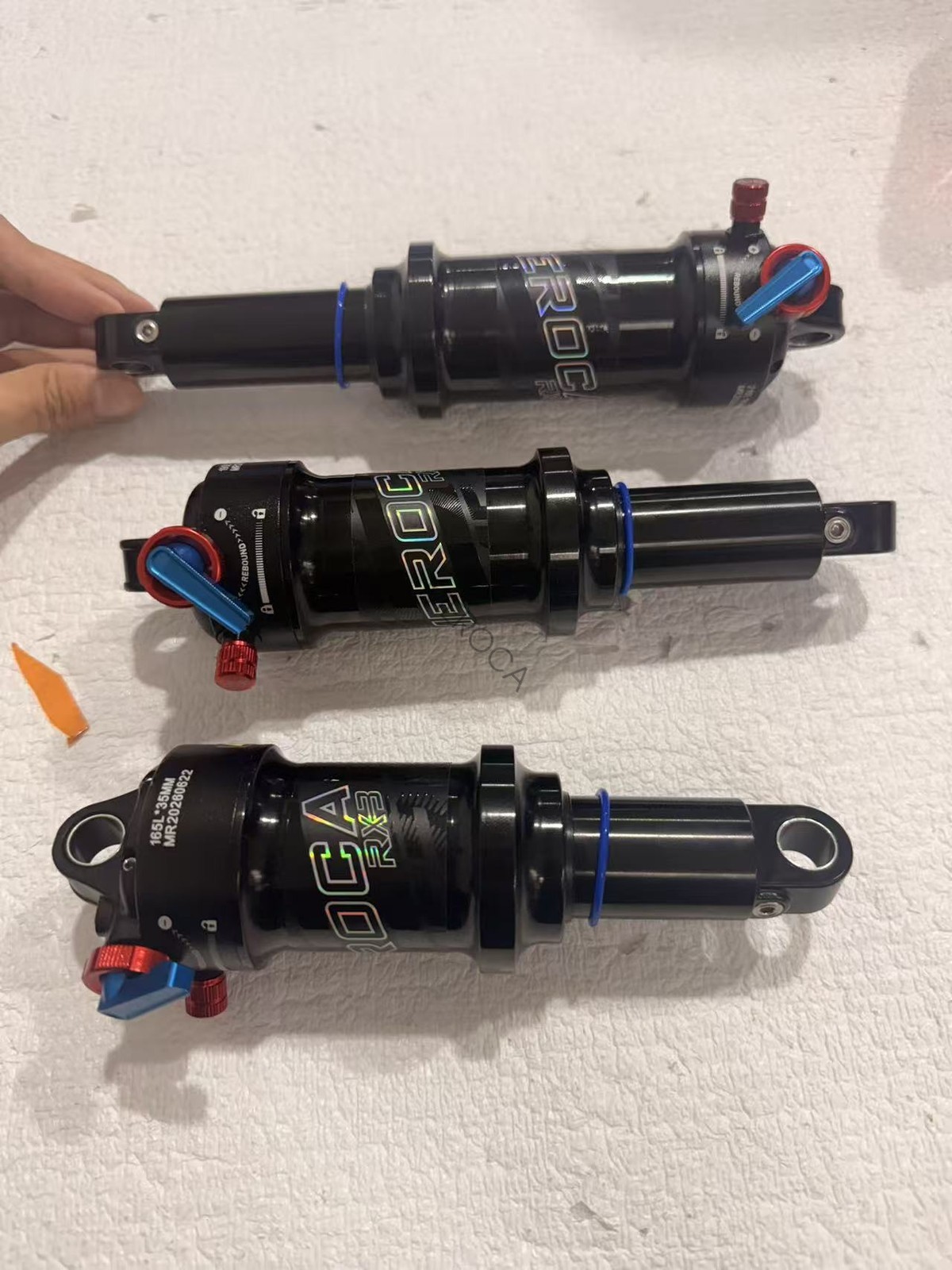 MEROCA Bike MTB Air Shock Mountain Bicycle Rear Shock Absorbers 165/190/210mm