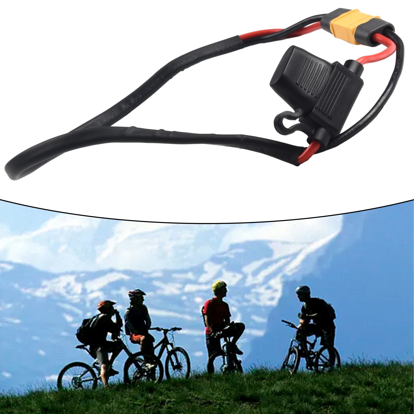 14awg Power Cord 50cm Discharge Wire Cable E-Bike Extension Lithium New