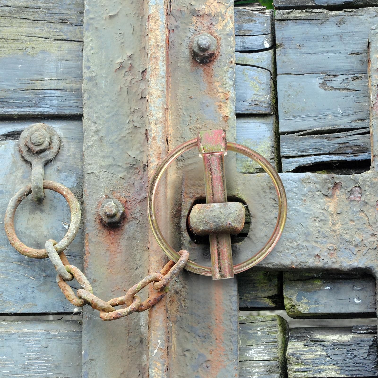 uxcell 4Pcs 1/8″ x 1″ Linch Pin with Ring, Stainless Steel Round x
