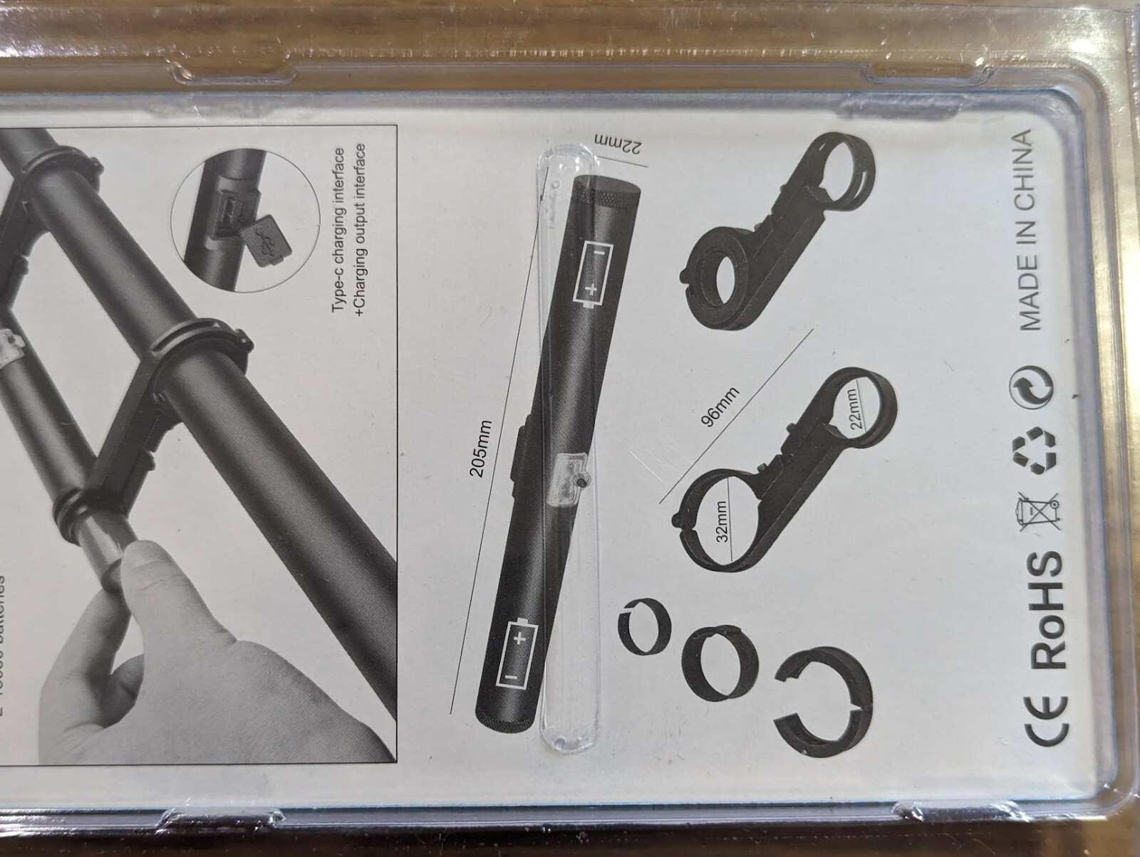Handlebar Extender USB Bicycle Extension for Cycling WITH BATTERIES FOR CHARGING