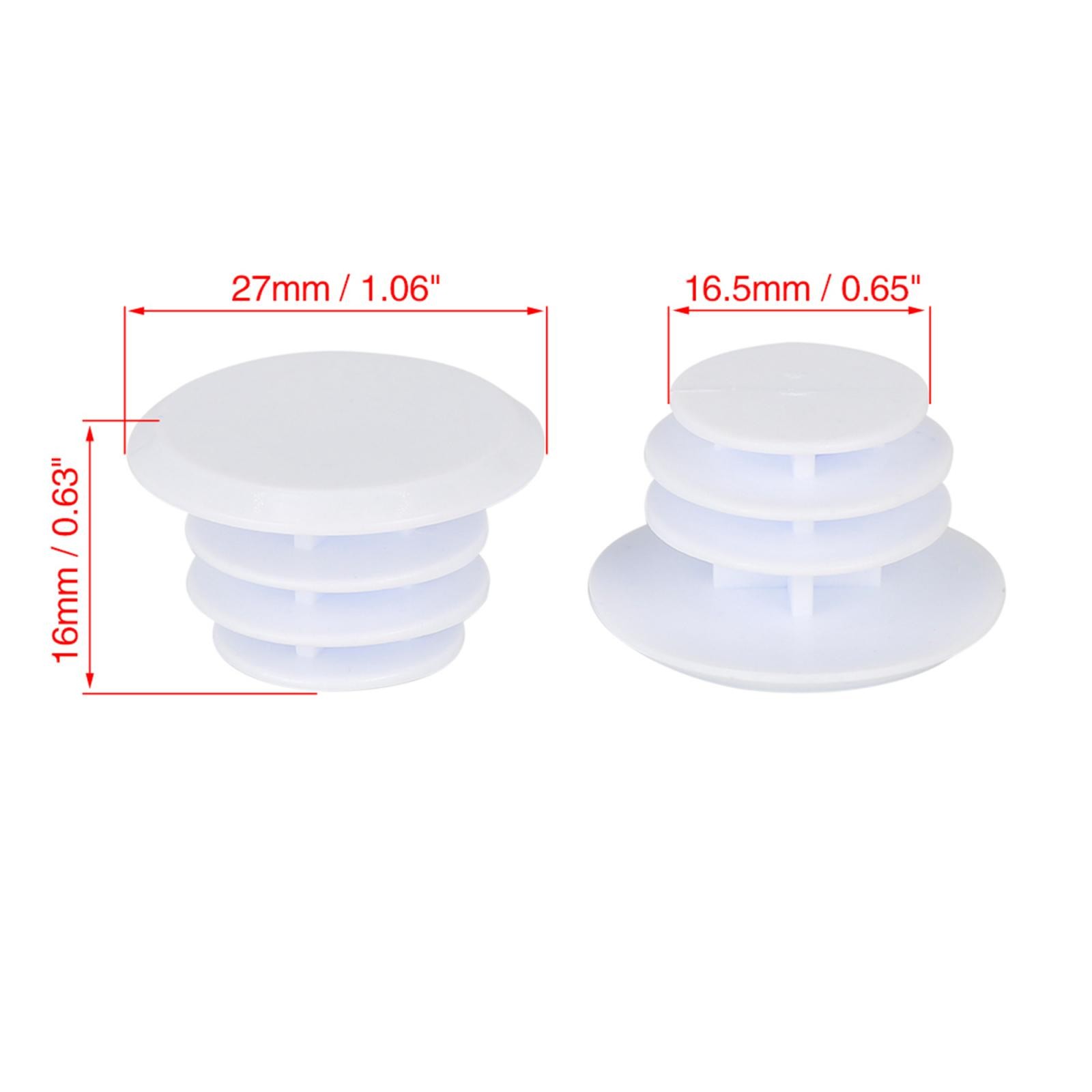 6pcs Cycling Bike Bicycle Handlebar Bar Rubber End Plugs Caps Locking Grip White