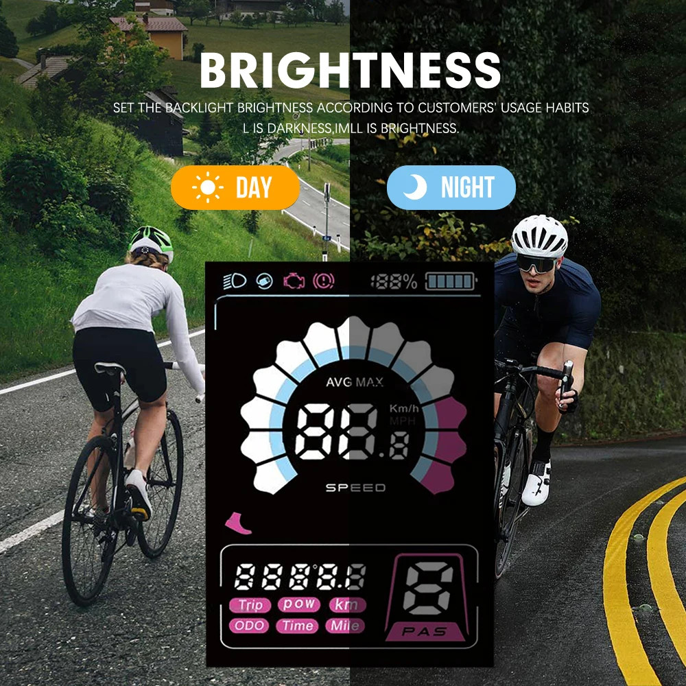 UART LCD UKS2 Color Display BAFANG BBS01 BBS02B BBSHD Mid Drive Ebike Computer