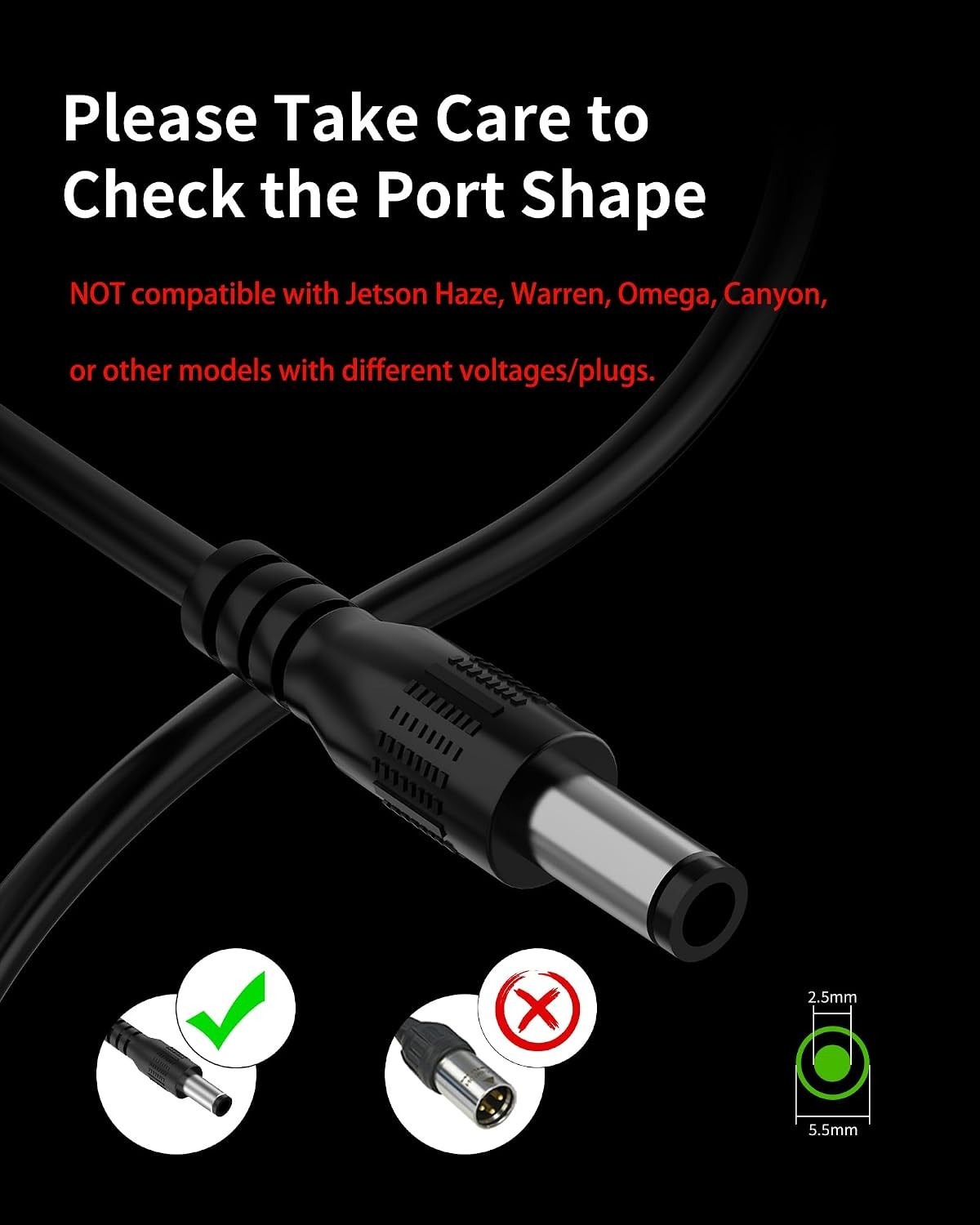 Compact 42V Charger for Jetson Bolt, Adventure, & Racer Models – Safe & Reliable