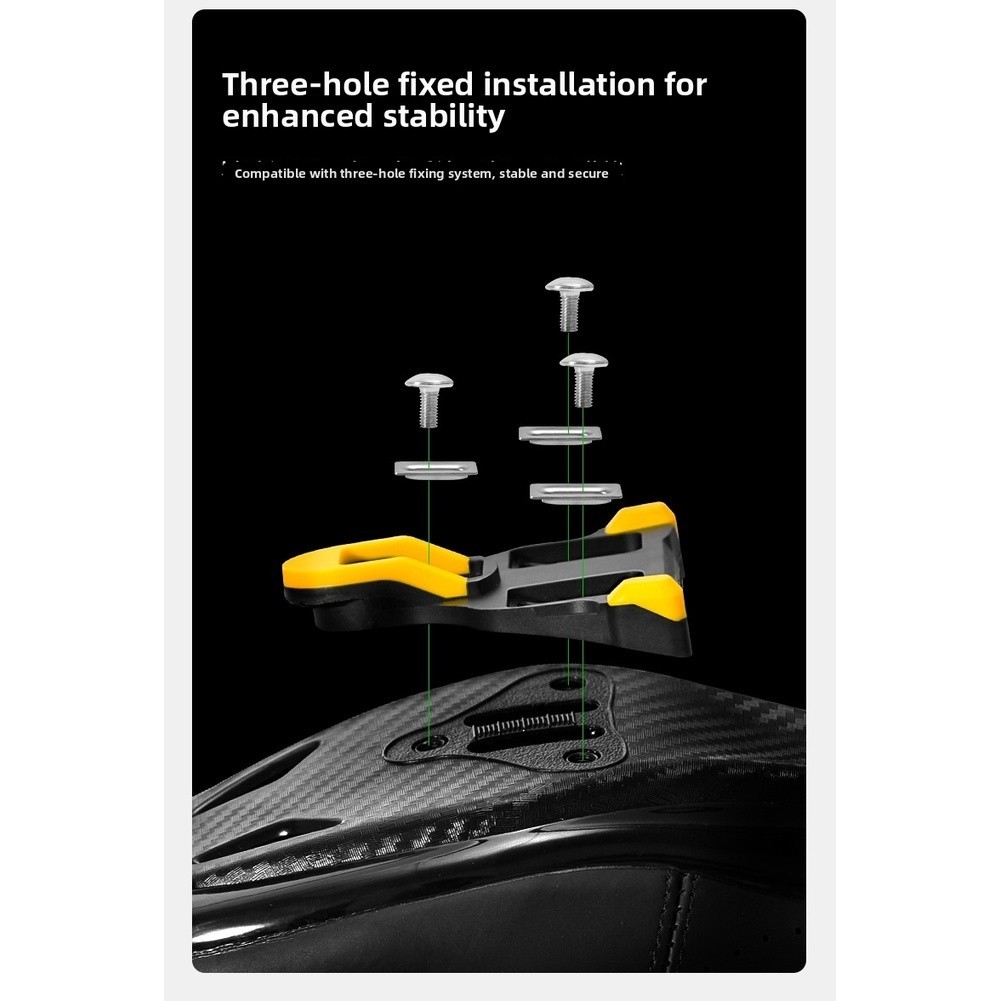 Yellow for Road Bike Cleats Size 8 7cm 6.3 6.8cm with Lock Plate and Lock Bar