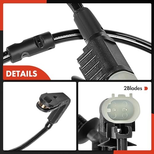 Rear Driver or Passenger Brake Pad Wear Sensor Compatible with Jaguar XE 2017