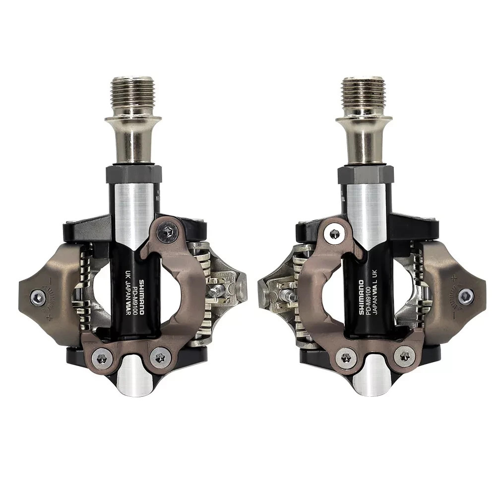 Shimano XTR PD-M9100 SPD MTB/XC Race Pedals with Cleats – Pro Bike Pedal Set