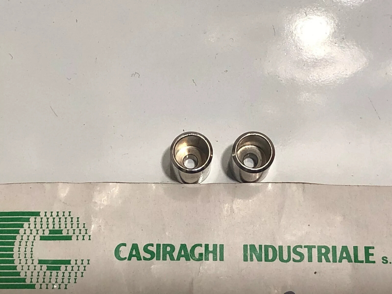 Casiraghi 6mm Brake Housing Ferrules, End Caps, Brass Nickel Plated-1mm Thick (2