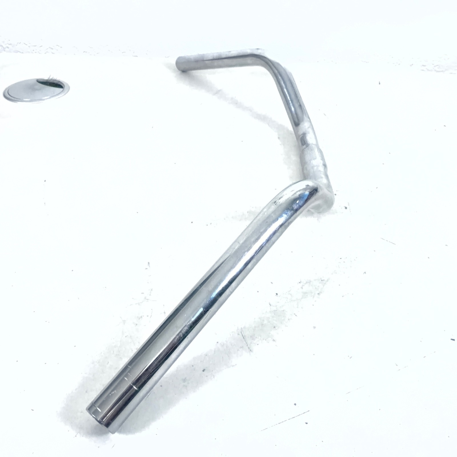 LEADTEC Vintage Steel Riser Backswept MTB Handlebars Ø25.4/580mm Chrome