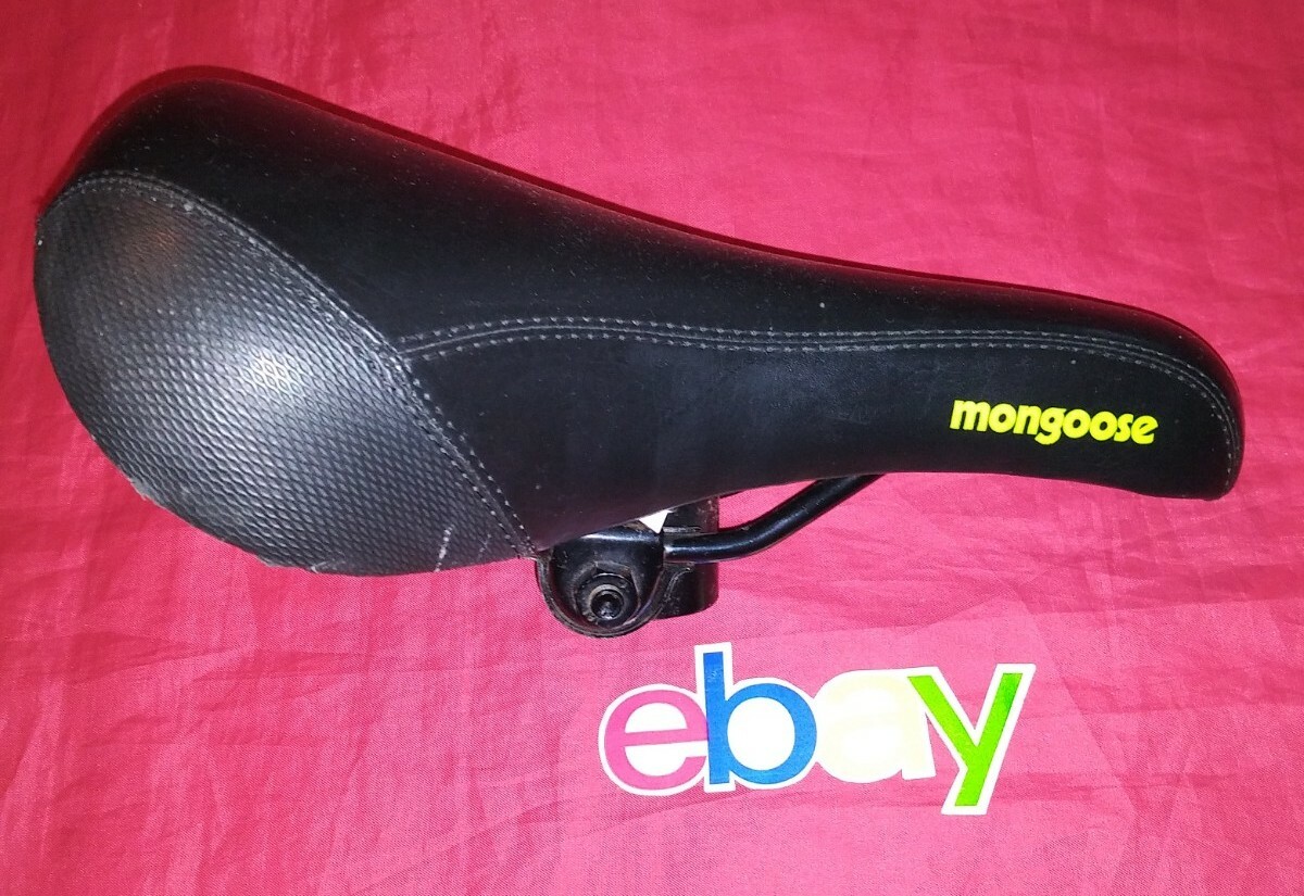 Mongoose Black & GREEN Cycle Seat Original Genuine OEM GOOD