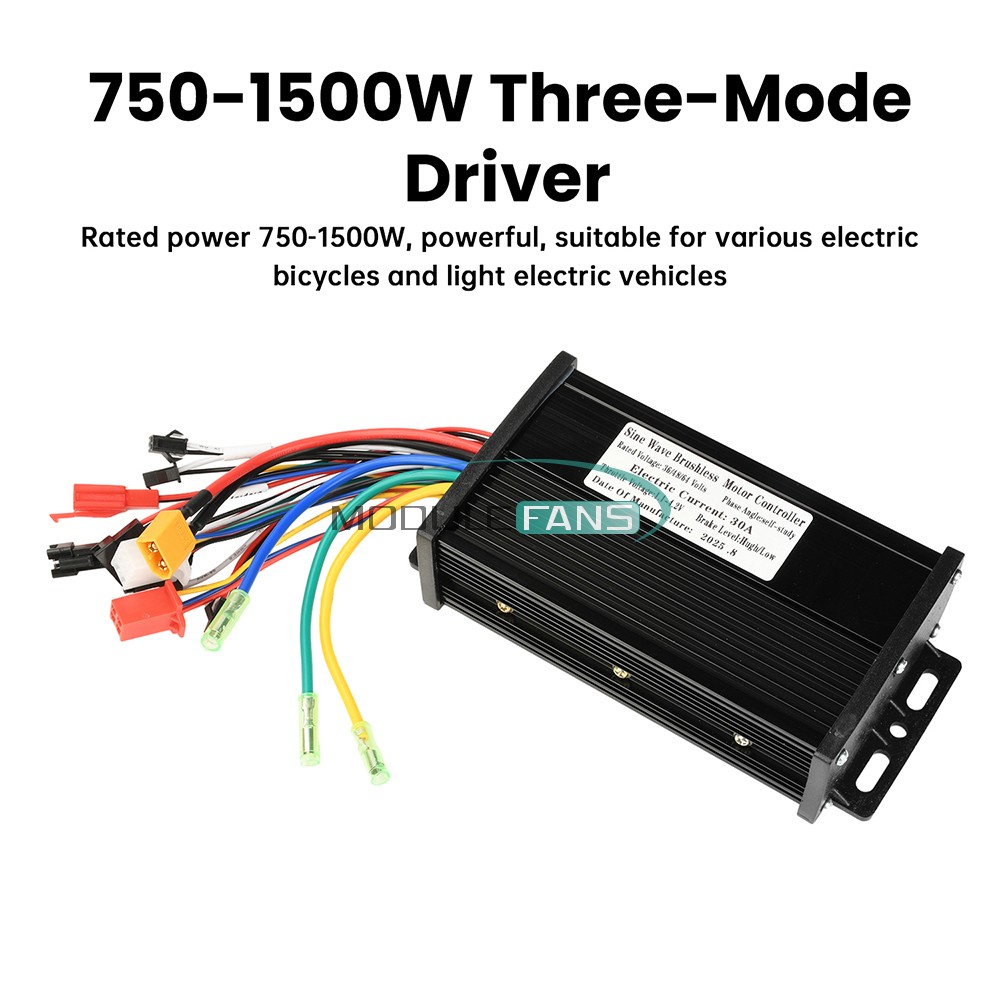 36V 48V 64V 750-1500W Brushless Motor Controller Motor Driver E-Bike S866 Meter