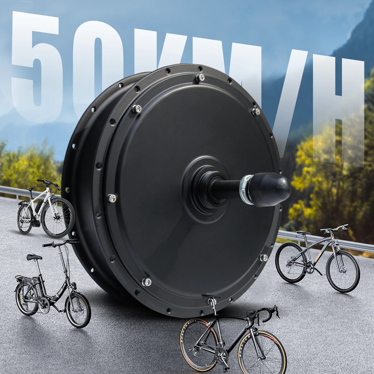 Snow Ebike 48V 1000W 1500W 20 24 26in Fat Rear Wheel Hub Motor Dropout 170/190mm