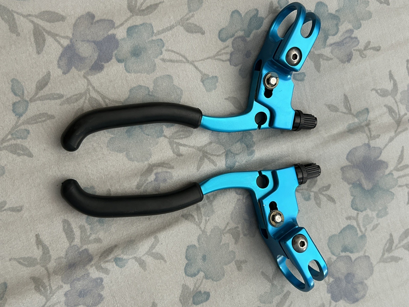 Grafton Re-Entry Canti Brake Levers Turquoise Blue Vintage 90s MTB CNC USA Kooka