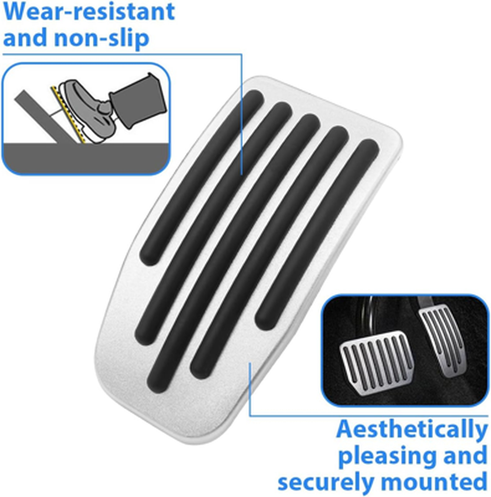 Aluminum Pedal Cover Brake Gas Pedal for Tesla Model Y Model 3 Highland 2018