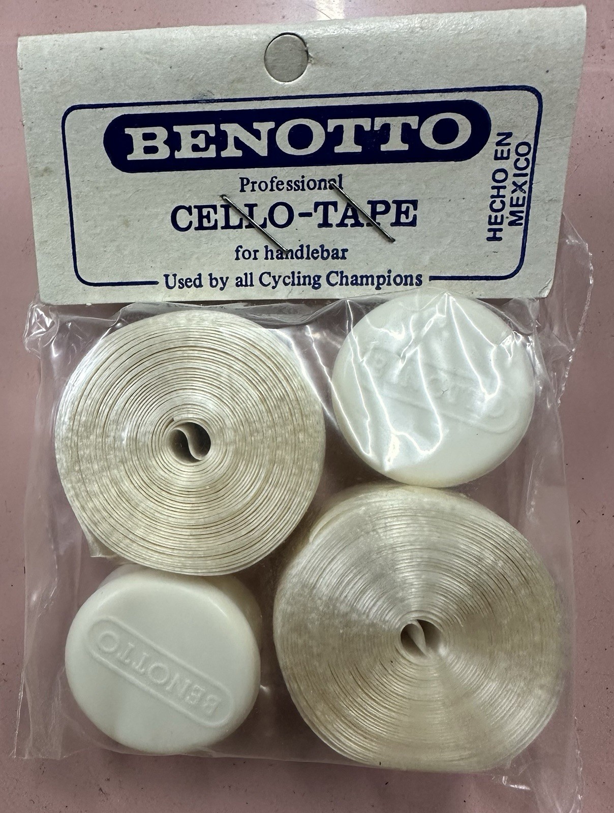 NOS BENOTTO WHITE SMOOTH CELLO HANDLEBAR TAPE VINTAGE ROAD BIKE BICYCLE 70s 80s