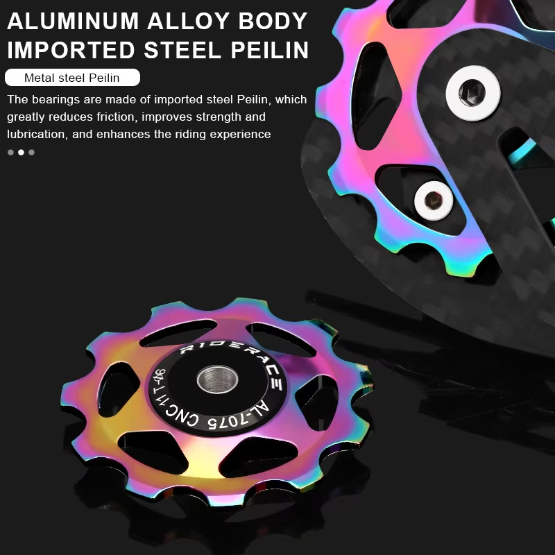 11T 13T Bicycle Pulley Rear Derailleur Multicolour MTB Road Bike Wheel Guide Bea