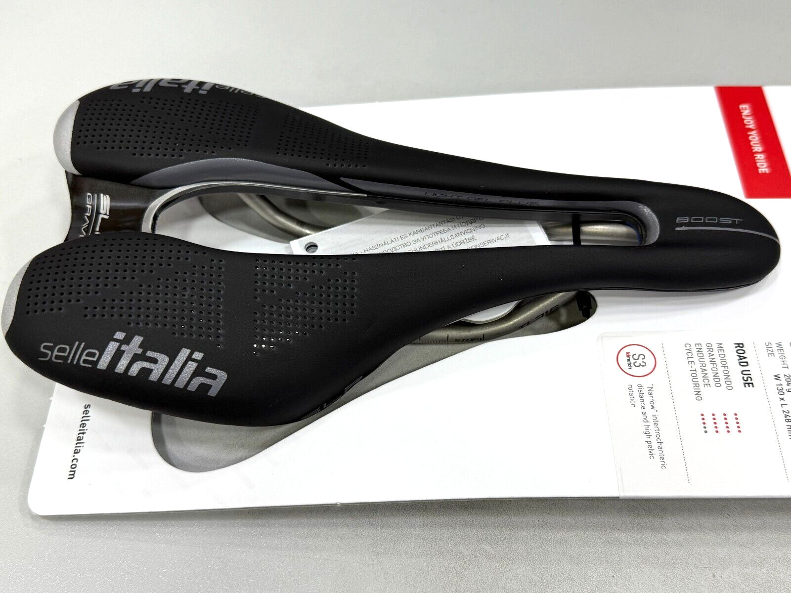 Selle Italia SLR Boost Gravel Ti316 Superflow S3 (130x248mm) Saddle (Black)