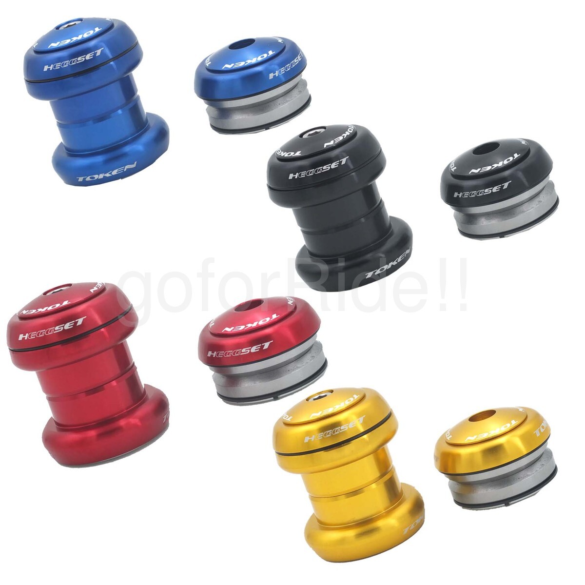 TOKEN TK060 Heggset 1-1/8″ Threadless/Integrated Headset Black/Red