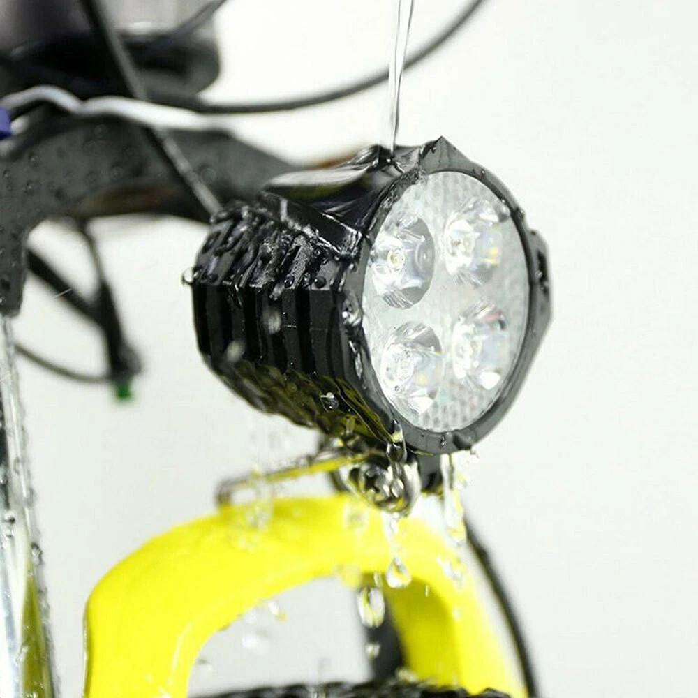 1PC 2 in 1 Headlight Front Light Led Lamp Horn for Bicycle E-Bike Electric US++