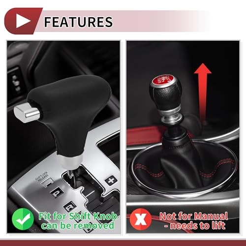 Shift Knob Universal Gear Shift Knob Faux Leather Stick Shifter Lever Knob for