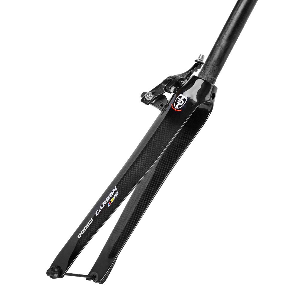 1-1/8 in Full Carbon Fiber Bicycle Fork 700C Rim Brake Racing Road Bike Forks QR