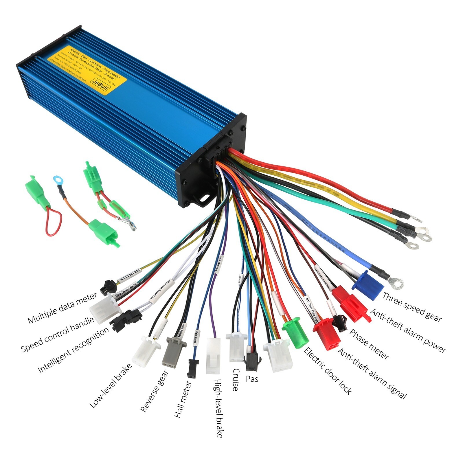 48V-84V 1000W-2200W Brushless Motor Controller + Throttle Grips for Scooter Cart