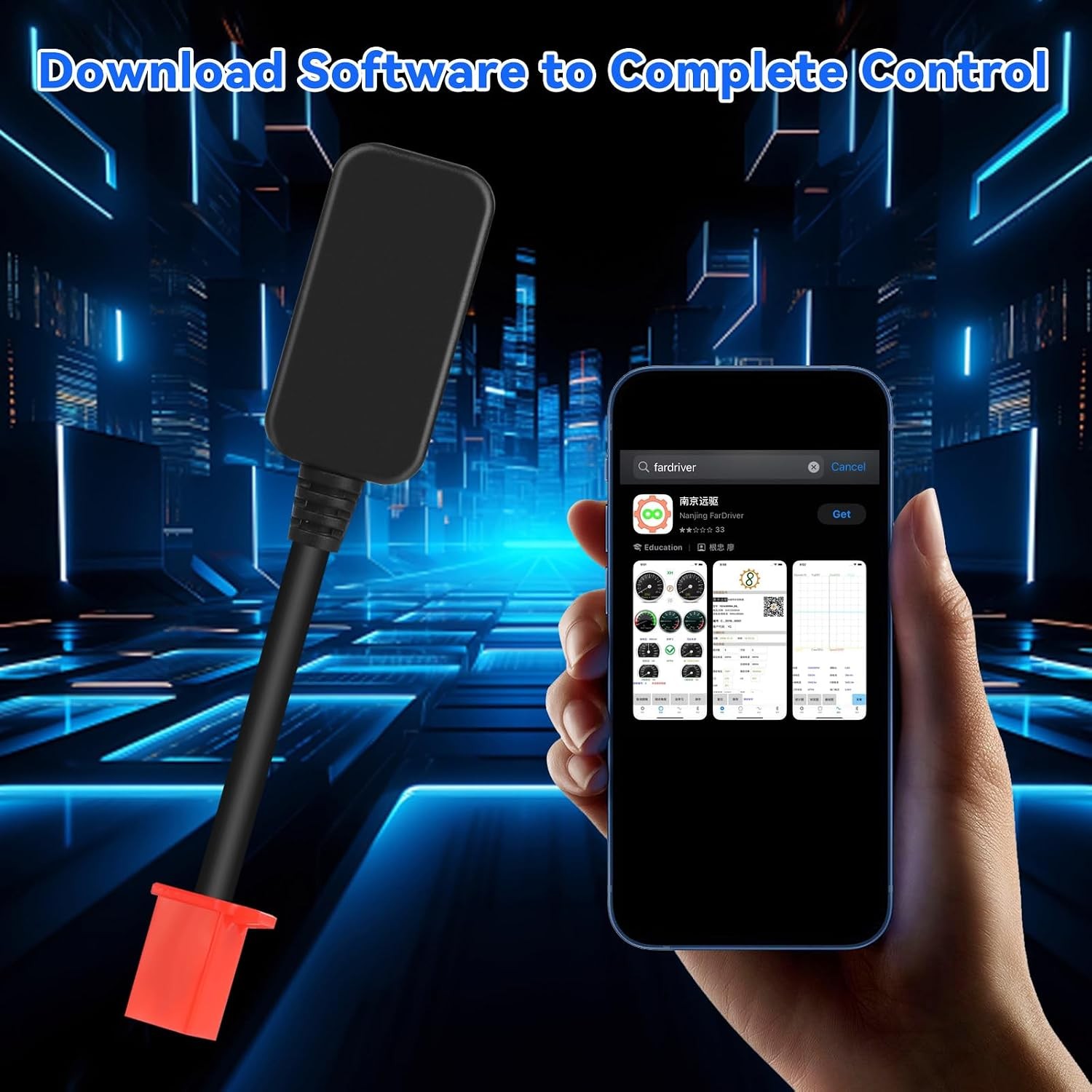 E Bike Programmable Bluetooth Controller with Dongle – Adjustable Speed Settings