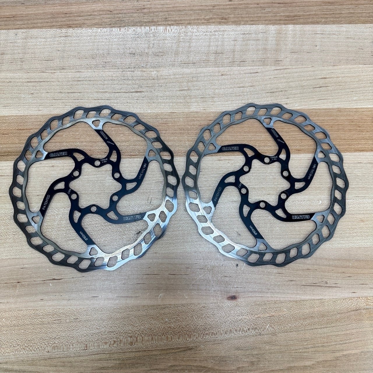 Galfer Wave Disc DB002W 160mm 6 Bolt Pair MTB Bike Brake Rotors 217g w/ Bolts