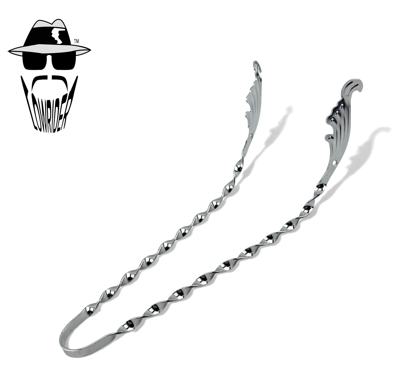 VINTAGE LOWRIDER TWISTED STEEL WING STYLE BICYCLE BANANA SEAT TRIM IN CHROME.
