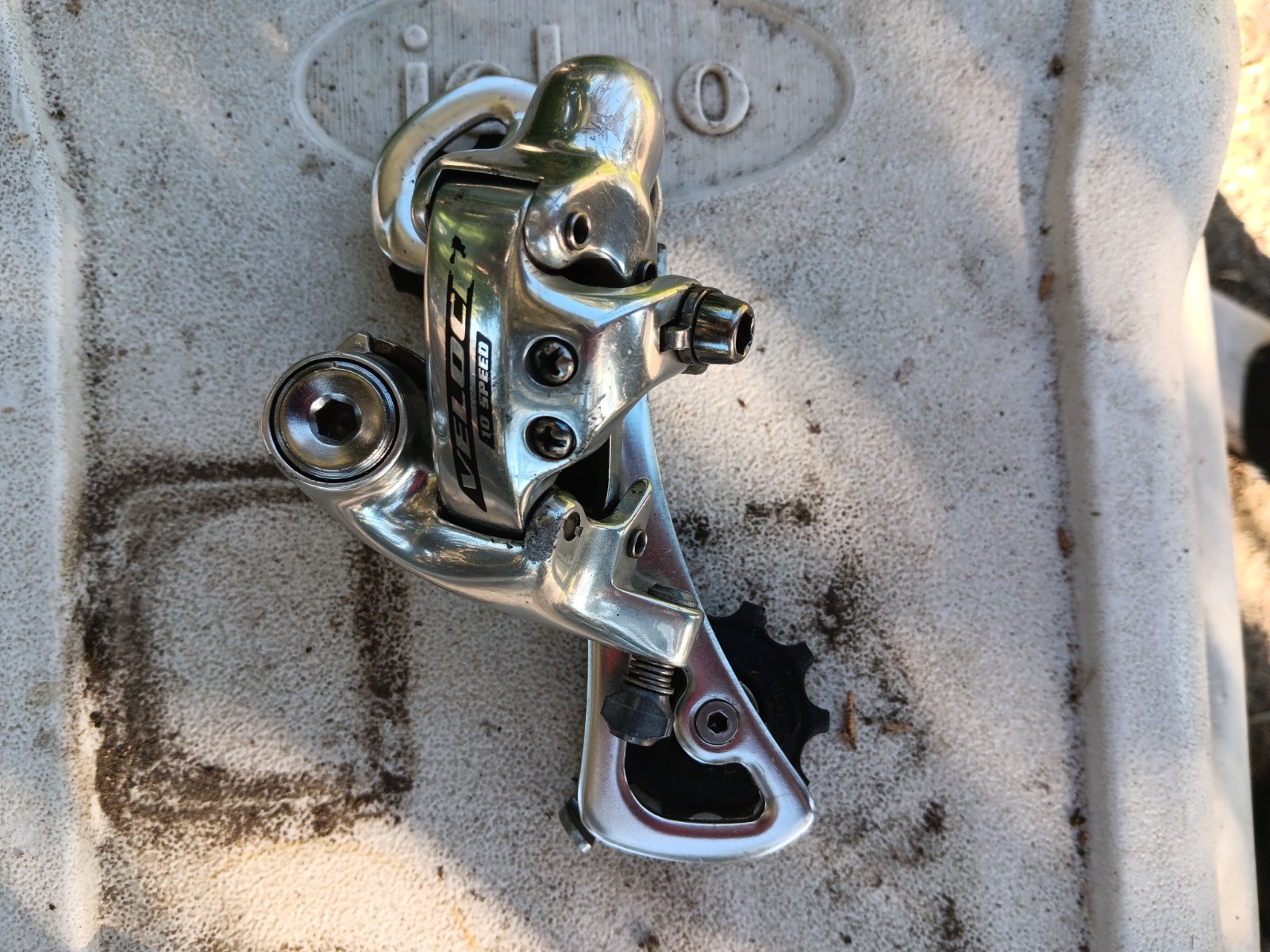 Vintage Campagnolo Veloce 10 Speed LONG Cage Rear Derailleur Road Bike Triple
