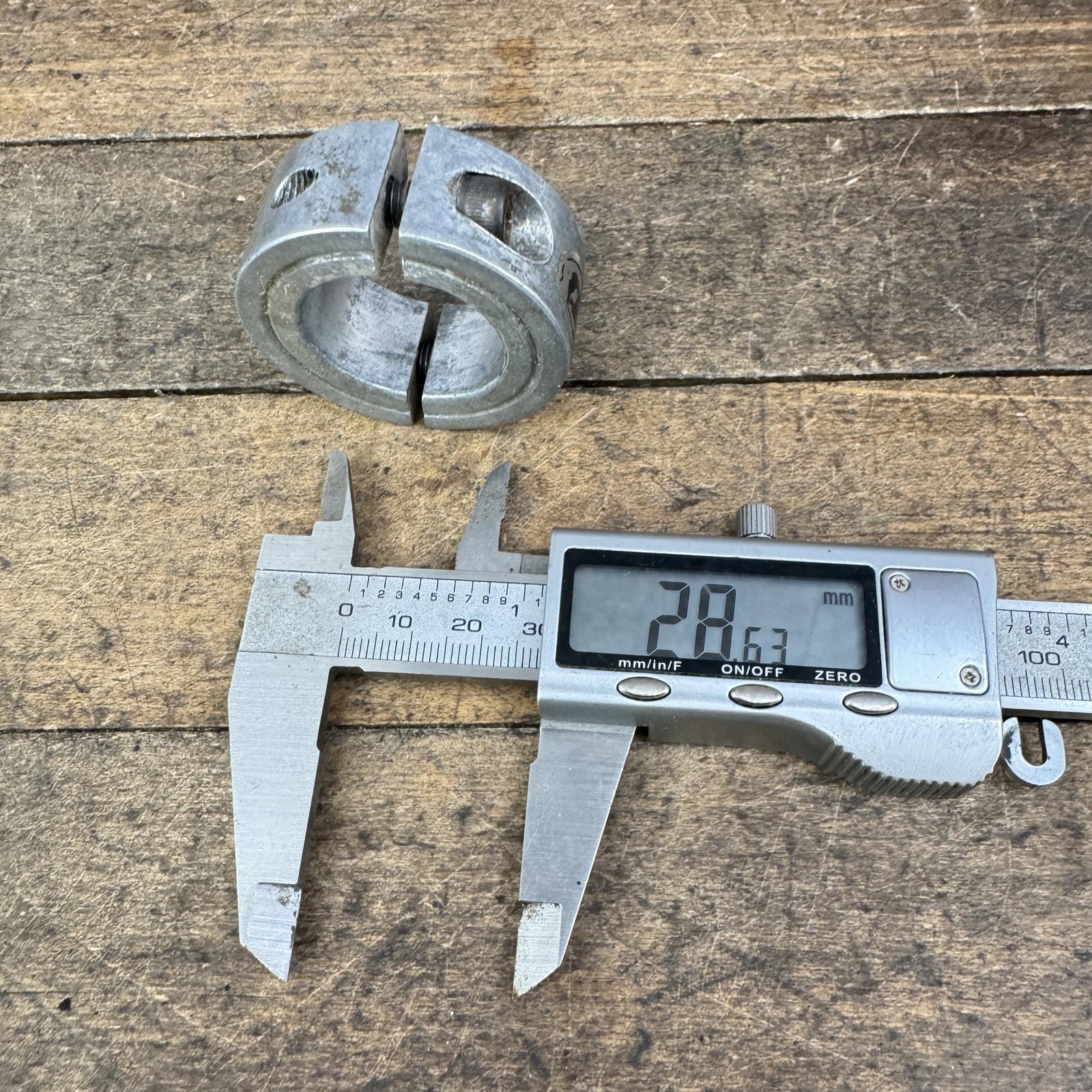 Vintage DK BMX Seatpost Clamp 28.6mm Silver Alloy 90s Mid School BMX Bike Part