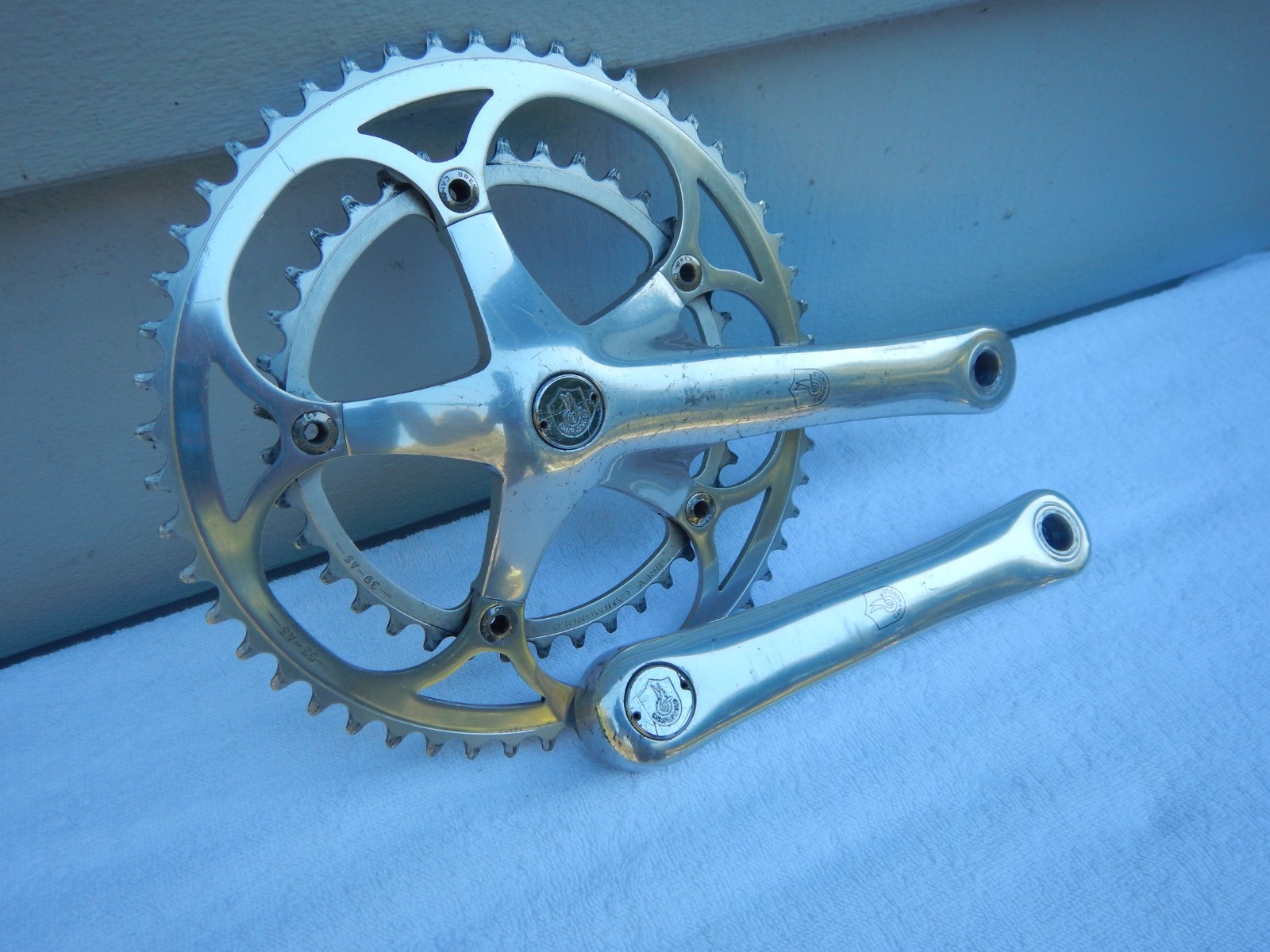 Campagnolo Croce D’Aune Road Racing Bike Double Cranks 170mm Crankset w/BB Campy