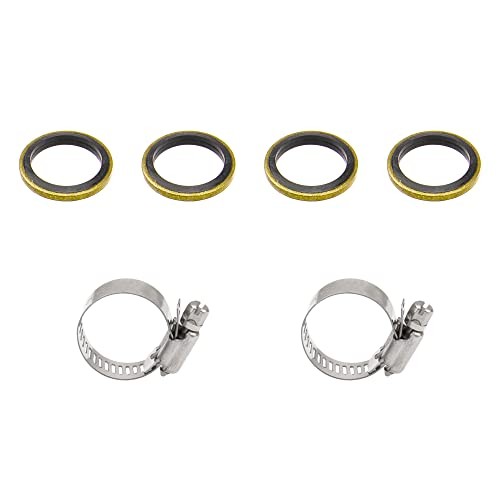 2 Sets M14 Banjo Hose Barb Bolt Fittings Banjo Bolt Screw Crush Washer Kit