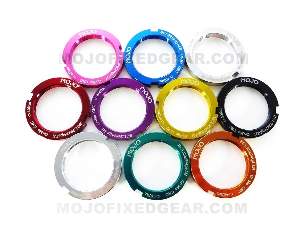 MOJO Fixed Gear Lockring – CNC ANODIZED Cro-Mo TRACK FIXIE LOCK RING BLOCK – RED
